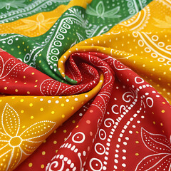 Indian Fabric Pattern Bandhani (Tie-dye) generative AI
