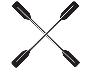 ROWING OARS SILHOUETTE