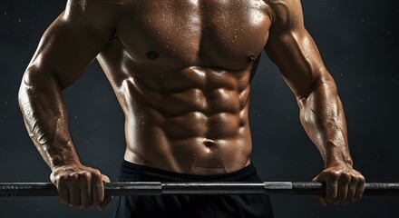 muscular male bodybuilder posing