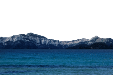 beautiful view of the turquoise sea against the backdrop of mountains