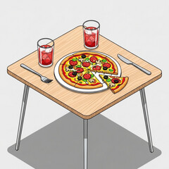 Delicious Hot Pizza with Melting Cheese