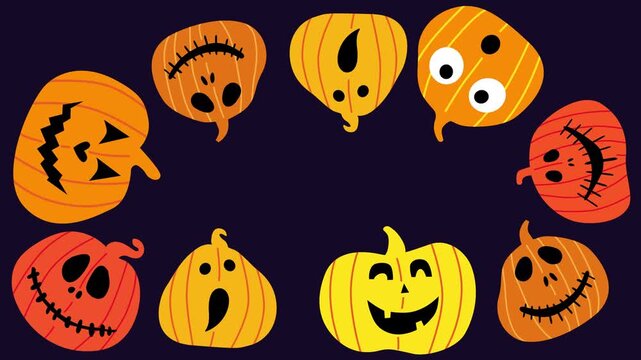 halloween pumpkin video animation