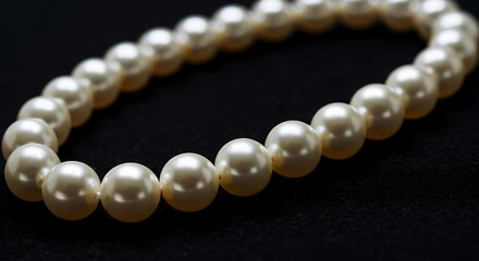 pearl necklace on black