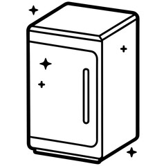 Minimal Fridge Line Icon