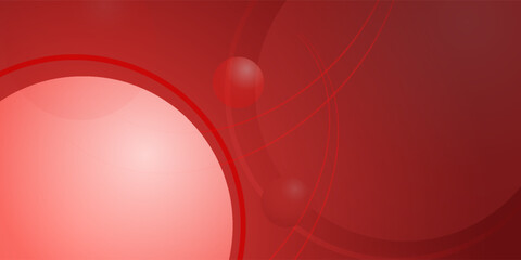 This image displays a vibrant spectrum of red hues, featuring softly illuminated spheres and intersecting curves, creating a visually dynamic and fluid gradient effect across the background