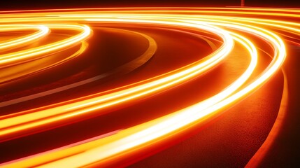 Abstract glowing circular light trails (1)