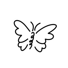butterfly line icon