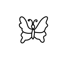 butterfly line icon