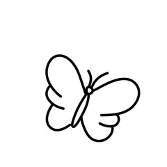 butterfly line icon