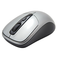 Sleek Silver Wireless Computer Mouse: Ergonomic Design for Comfort