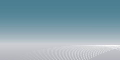Cool teal gradient background with delicate, evenly-spaced parallel silver lines form a modern, minimalist design with a subtle sense of dimension and smooth transition