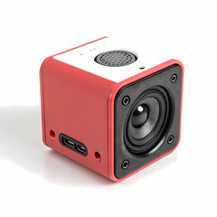 Fototapeta premium Compact Cube Speaker: Powerful Sound in a Small Package