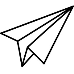 Minimal Paper Plane Symbol