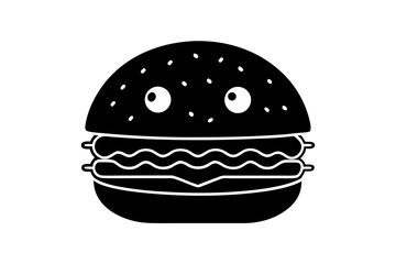 Fototapeta premium burger cartoon character