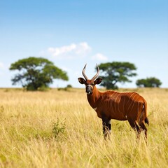 Obraz premium Antelope in grassy plains
