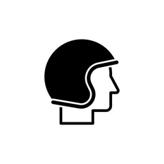 mandatory safety signs icon symbol only_wear safety helmet black and white color symbol only 	
