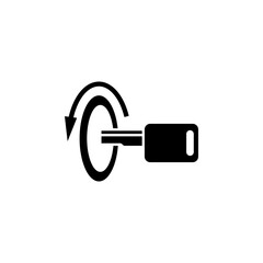 mandatory safety signs icon symbol only_switch off engine black and white color symbol only	
 