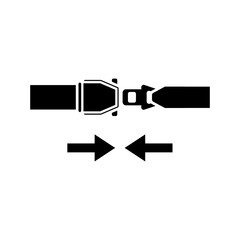 mandatory safety signs icon symbol only_wear safety belt black and white color symbol only	 
