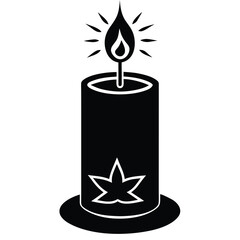 christmas candle vector icon