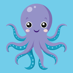 Cute octopus isolated 