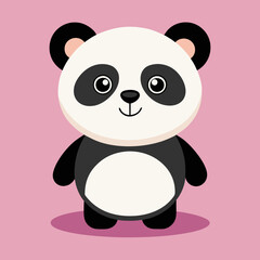 Naklejka premium Cute panda isolate 