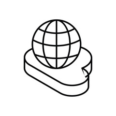 Cloud Network Icon vector stock illustration