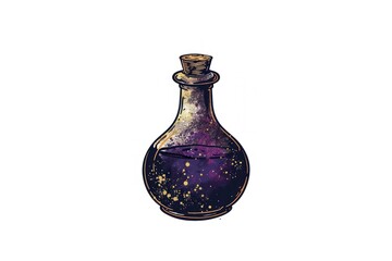 Mystical potion bottle illustration