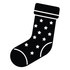 christmas sock vector icon