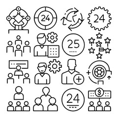 Fototapeta premium business people icons set
