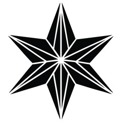 Obraz premium christmas star vector icon