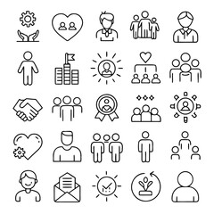 Fototapeta premium business people icon set vectors