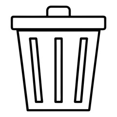 Minimal Trash Bin Vector Icon