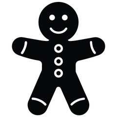 gingerbread man vector icon