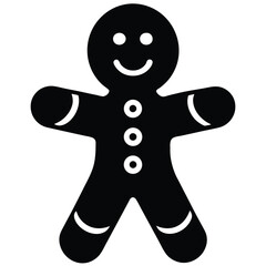 gingerbread man vector icon