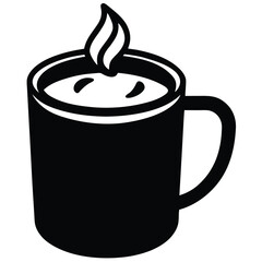 hot cocoa mug vector icon