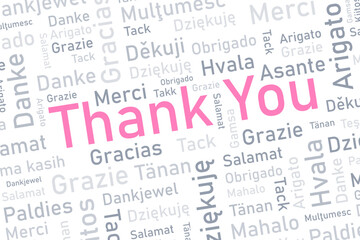Thank you languages colorful concept design. Thank you phrase international design.