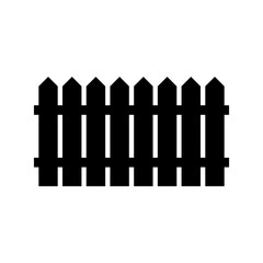Picket fence flat design. Simple picket fence vector illustration.