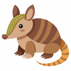 Cute armadillo isolated 