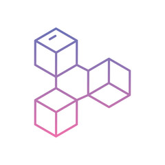Obraz premium Blockchain Icon vector stock illustration