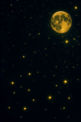 Vibrant Night Sky Filled with Stars and Colorful Light

