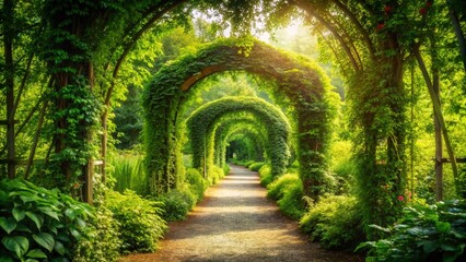 Stone archway leading to an ancient garden path