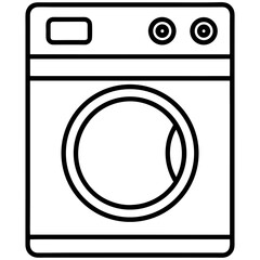 Minimal Washing Machine Vector Icon