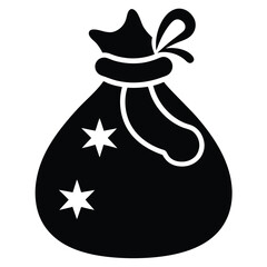 santa s bag vector icon