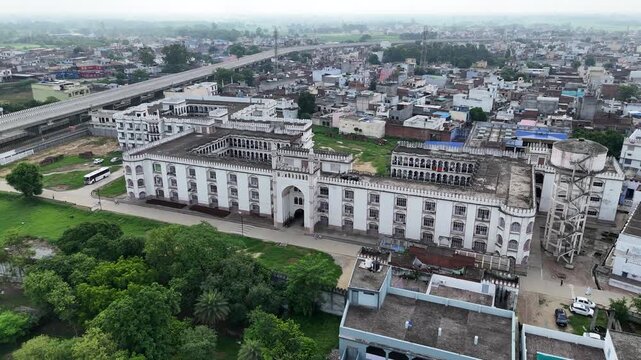 An arial 4k footage of hostel of Darul Uloom univercity of Deoband,&nbsp;Saharanpur