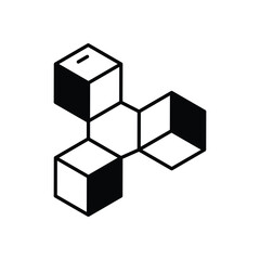 Blockchain Icon vector stock illustration