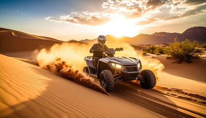 ATV adventure in golden dunes