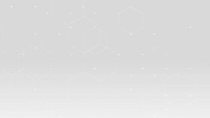 White background with abstract hexagon pattern animation light futuristic technology illustration - Powered by Adobe