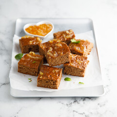 Gingerbread cake with orange marmalade