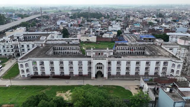 An arial 4k footage of hostel of Darul Uloom univercity of Deoband,&nbsp;Saharanpur