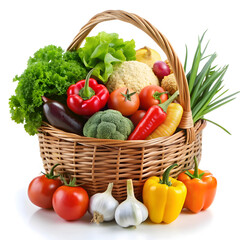 basket with vegetables